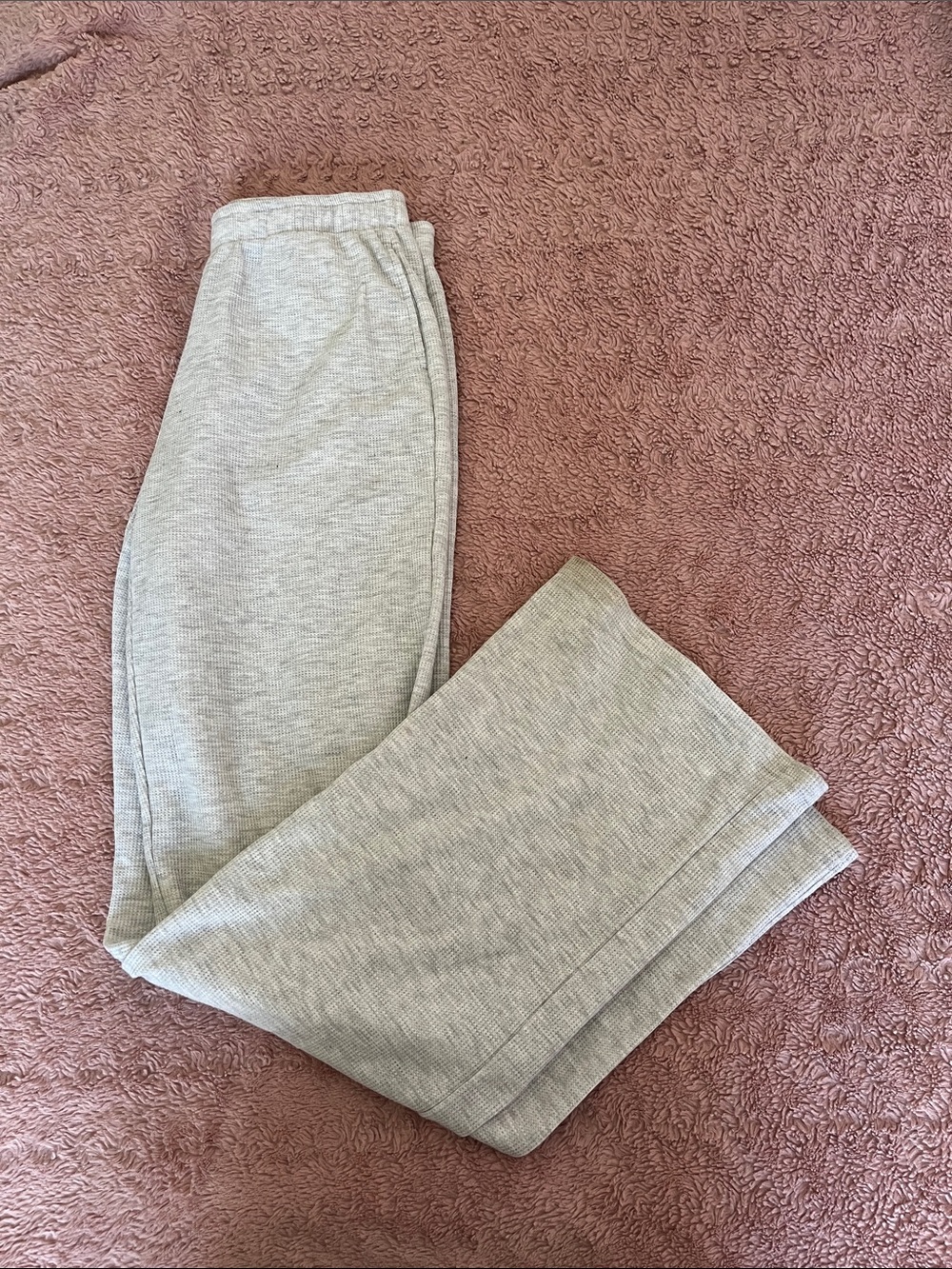 Gray Cozy waffle pants - Comfortable Everyday Bottoms